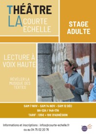 stage adulte - lecture à voix haute