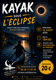 Kayak sous l'éclipse