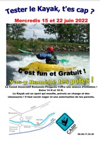 Initiation kayak gratuite