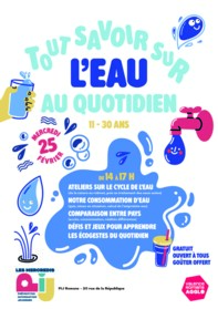 Atelier : Tout savoir sur l’eau au quotidien