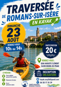 Traversée de Romans-sur-Isère en Kayak