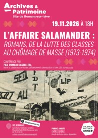 Conférence : l’affaire Salamander (1973-1974) : Romans de la lutte des classes au chômage de masse