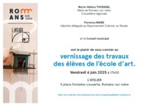 Vernissage des travaux des élèves de l'école d'art