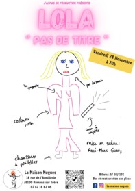 One Woman Show Lola « Pas de titre »