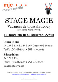 STAGE DE MAGIE