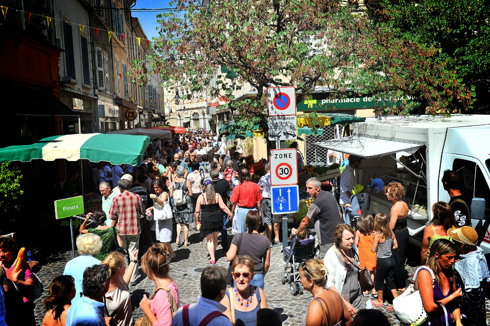 Le marché pendant la Foire